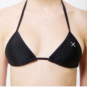 Boutine LA black triangle bikini top NWOT
